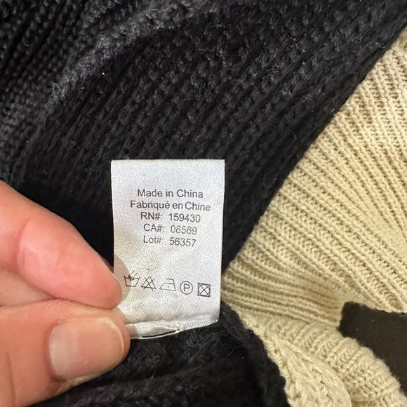 ELAN Two Tone Low Back Crossover V Neck Sweater Size Medium - Picture 8 of 9